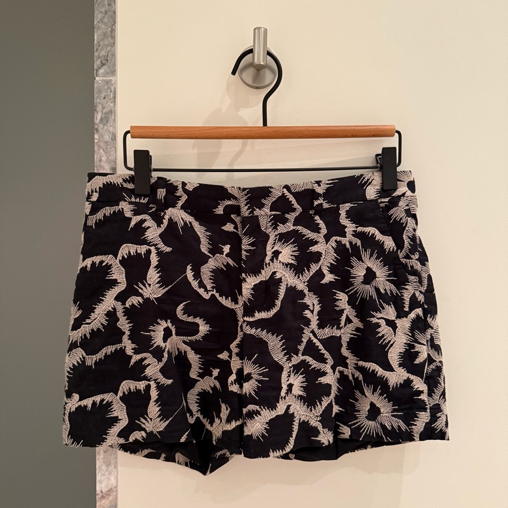 Banana Republic Black Embroidered Shorts